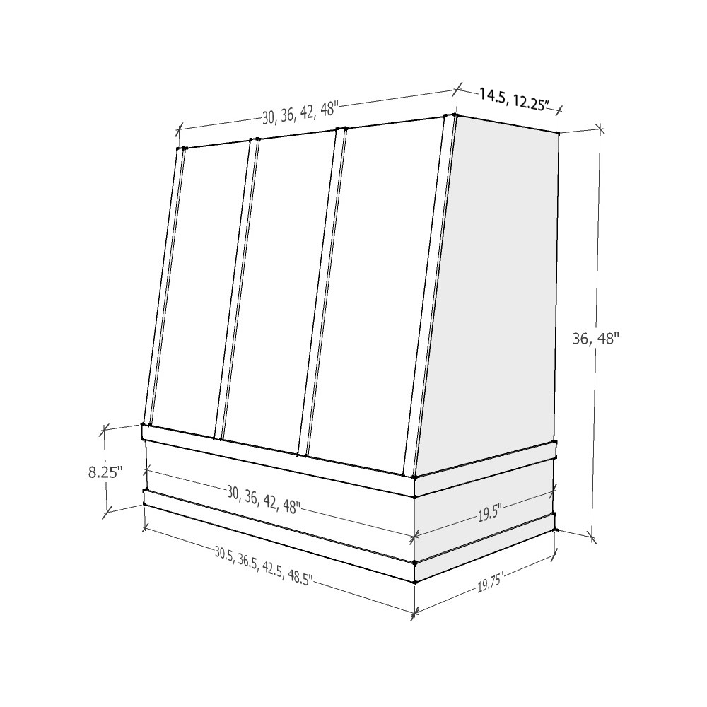 Wilmington - Angled Flat Moulding Strapped