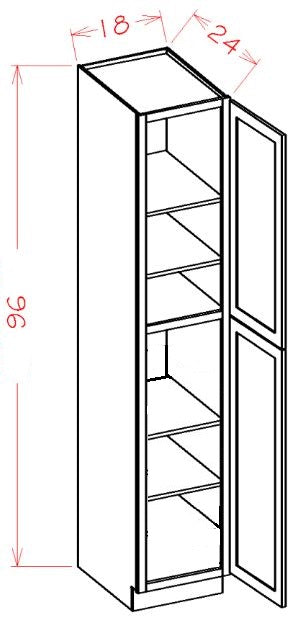 AKNR-WP1896B Essex Norwich Assembled 18x96 Pantry Cabinet