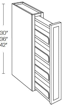 FB10-WSP30 Fashion White Assembled Wall Spice Cabinet