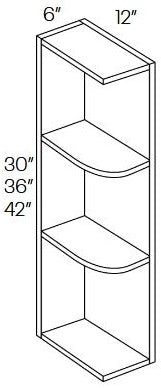 NB10-WS36 Newport White Assembled Knick Knack Wall shelf
