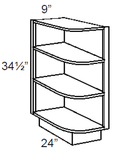 SS-BES09 Horizon Sand RTA Base End Shelf