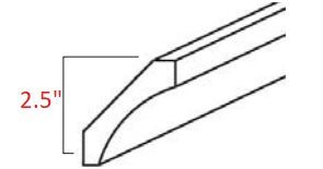 JSG-CM8-C Sterling Gray RTA Cove Crown Molding