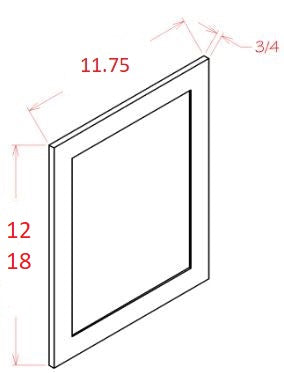 SO-D1218 Sterling White RTA Wall Decorative End Panel