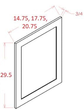 ES-D1530 Horizon Espresso RTA Wall Decorative End Panel