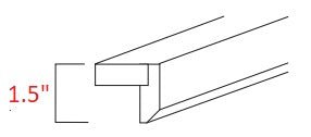 SM-TLR8-2 Sterling Smokey Light Rail Molding Shaker