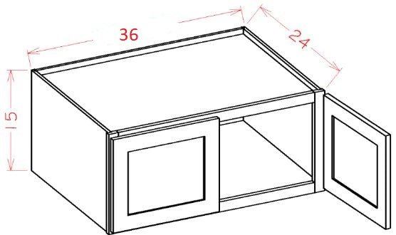 JCS-W361524 Horizon Cream RTA 36x15x24 Wall Cabinet