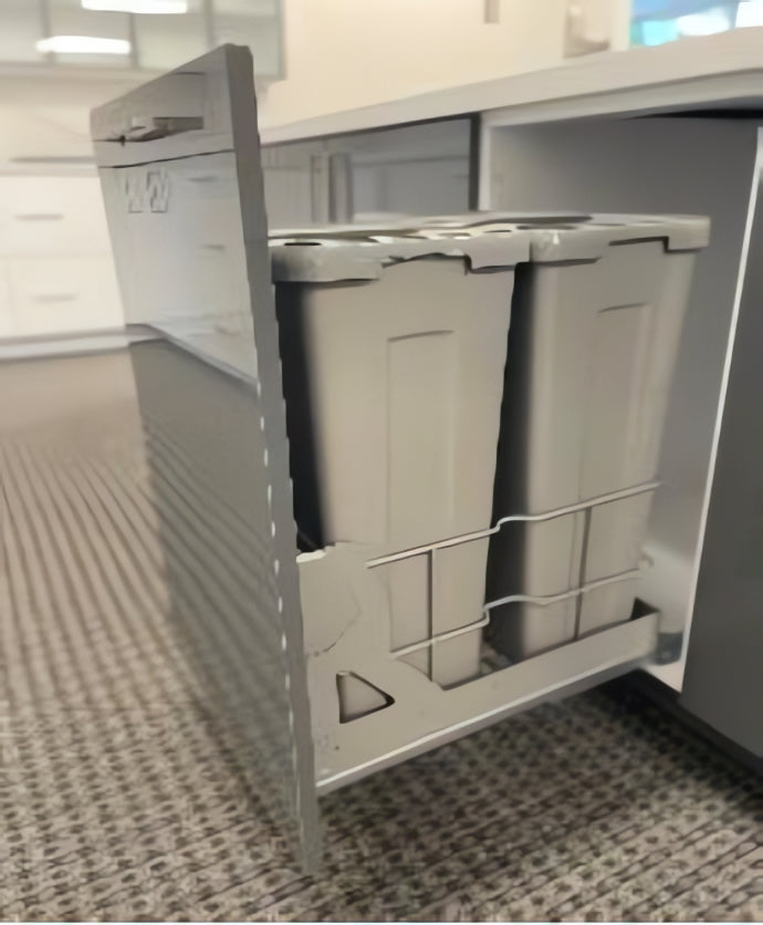 VTM-WSB18 Euro Medium Oak RTA 18" Double Trash Insert