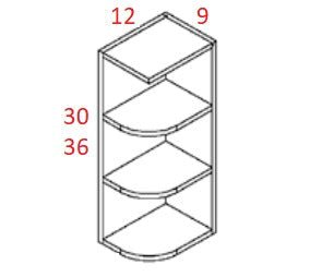 ES-WES0936 Horizon Espresso RTA 9x36 Wall End Shelf