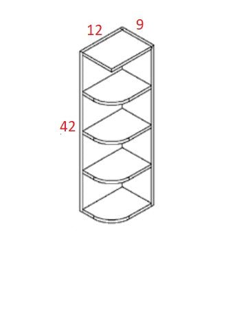 JCS-WES0942 Horizon Cream RTA 9x42 Wall End Shelf
