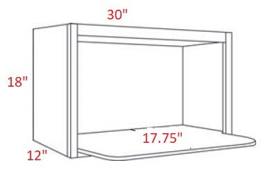 ES-WMC3018 Horizon Espresso RTA Wall Microwave shelf