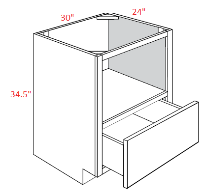 AIR-MB30 Amesbury Ivory Shaker RTA Microwave Base Cabinet
