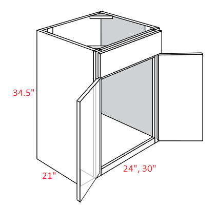 VET-V3021 Essex Truffle RTA Vanity Sink Base cabinet