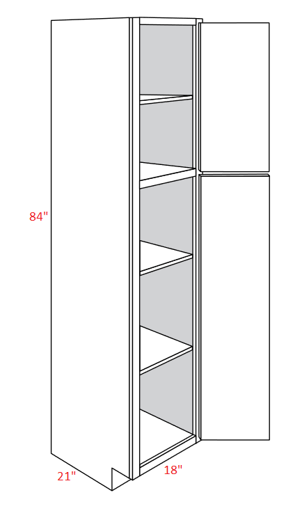 VE-VLC1884 Essex White RTA Vanity Linen Closet cabinet