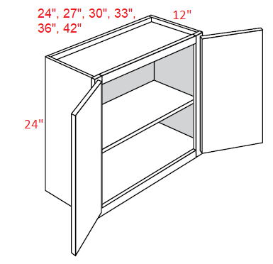 L10-2724 Luxor White RTA 27x24 Wall Cabinet