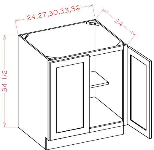 HSW-B24FHD Harbor White RTA 24" Base Cabinet