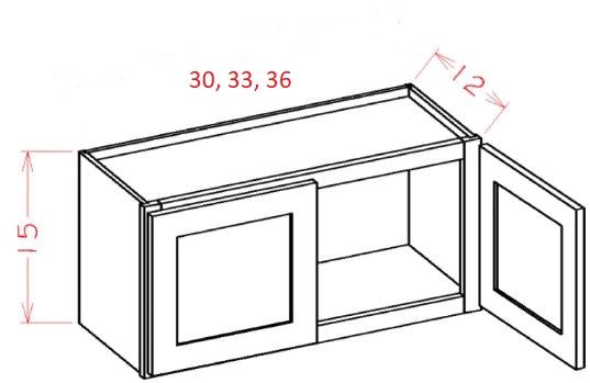 AB-W3315 Horizon Blue RTA 33x15 Wall Cabinet