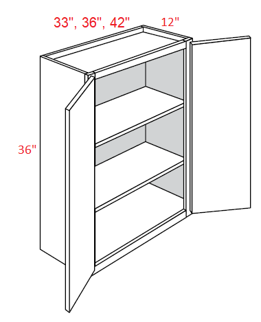 L02-4236 Luxor Smokey Gray RTA 42x36 Wall Cabinet