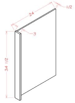 DS-DWP Horizon White RTA Dishwasher Panel