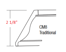 AWR-CM8-T Amesbury White Shaker RTA Crown Molding Traditional