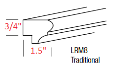 KTR-LRM8-T Trenton RTA Light Rail Molding Traditional