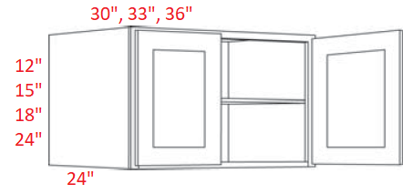 RB10-3324X24 Richmond White Assembled 33x24x24 Wall Cabinet