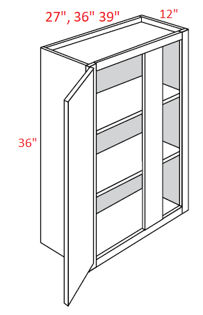 EB10-WBC27/3036 Elegant White Assembled Wall Blind Corner Cabinet