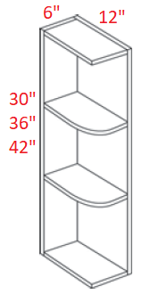 EB22-WS30 Elegant Dove Assembled Knick Knack Wall shelf