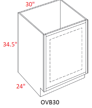 RB10-OVB30 Richmond White Assembled 30" Oven Base Cabinet