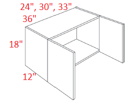 M40-3318 Polar White Assembled 33x18 Wall Cabinet