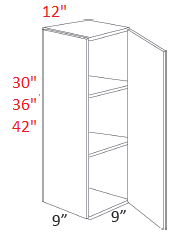 M40-WECD1242 Polar White Assembled Angle Wall Cabinet