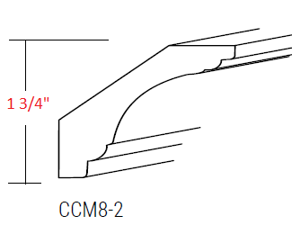 KE-CCM8-2 Essex White RTA Cove Crown Molding