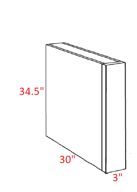 M43-CLM-B30 Milano Seaside Assembled 30" Base Column