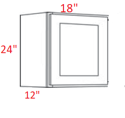 L03-1824 Luxor Misty Grey RTA 18x24 Wall Cabinet