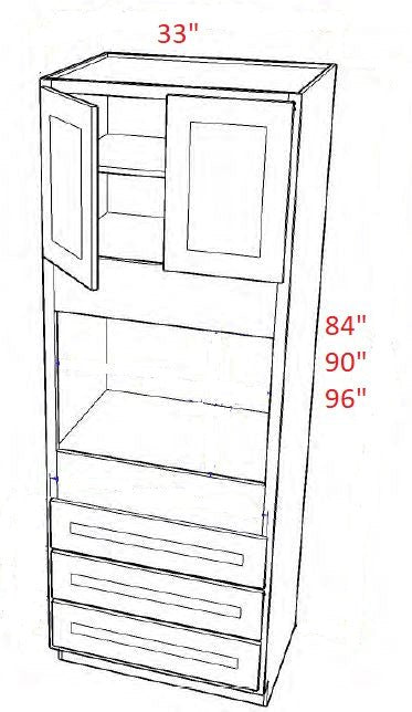 HSW-OC3390 Harbor White RTA 33x90 Oven Cabinet