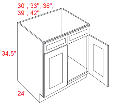 L02-SB30 Luxor Smokey Gray RTA 30" Sink Base Cabinet