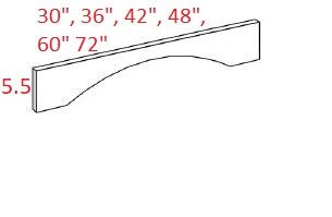 DS-V42SH Horizon White RTA Shaker Valance