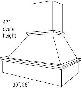 UB-VCHIM3042 Upton Brown RTA Wood Hood