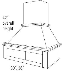AIR-VRS3042 Amesbury Ivory Shaker RTA Wood Hood