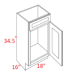 L11-V1816 Luxor Espresso RTA Vanity Sink Base cabinet