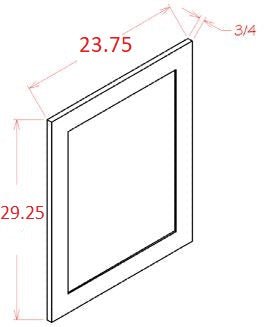 DS-BDDD24 Horizon White RTA Base Decorative End Panel