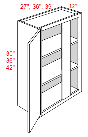 L10-BLW27/3042 Luxor White RTA Wall Blind Corner Cabinet