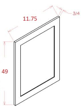 DS-D1249 Horizon White RTA Pantry Decorative End Panel