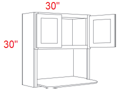 L11-MW3030 Luxor Espresso RTA Wall Microwave Shelf